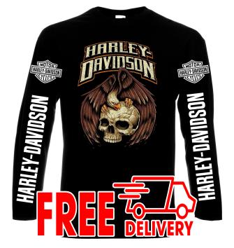 Harley Davidson, 12, men's long sleeve t-shirt, 100% cotton, S to 5XL